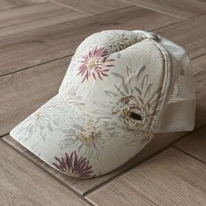 Floral Print Mesh Back Cap